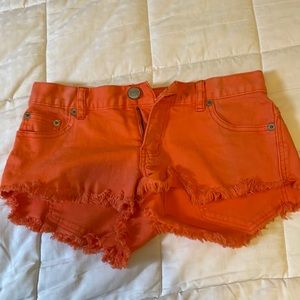 Rip curl orange tidied short shorts! Size 1(size0)